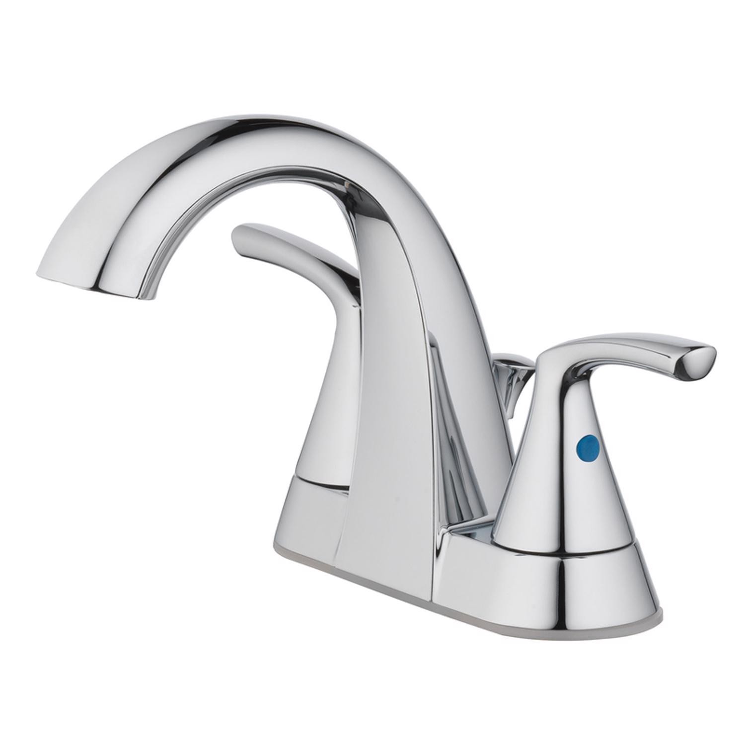 OakBrook 67603W-6101 1.2 GPM Pacifica Chrome 2-Handle Pop-Up Faucet 4 in.