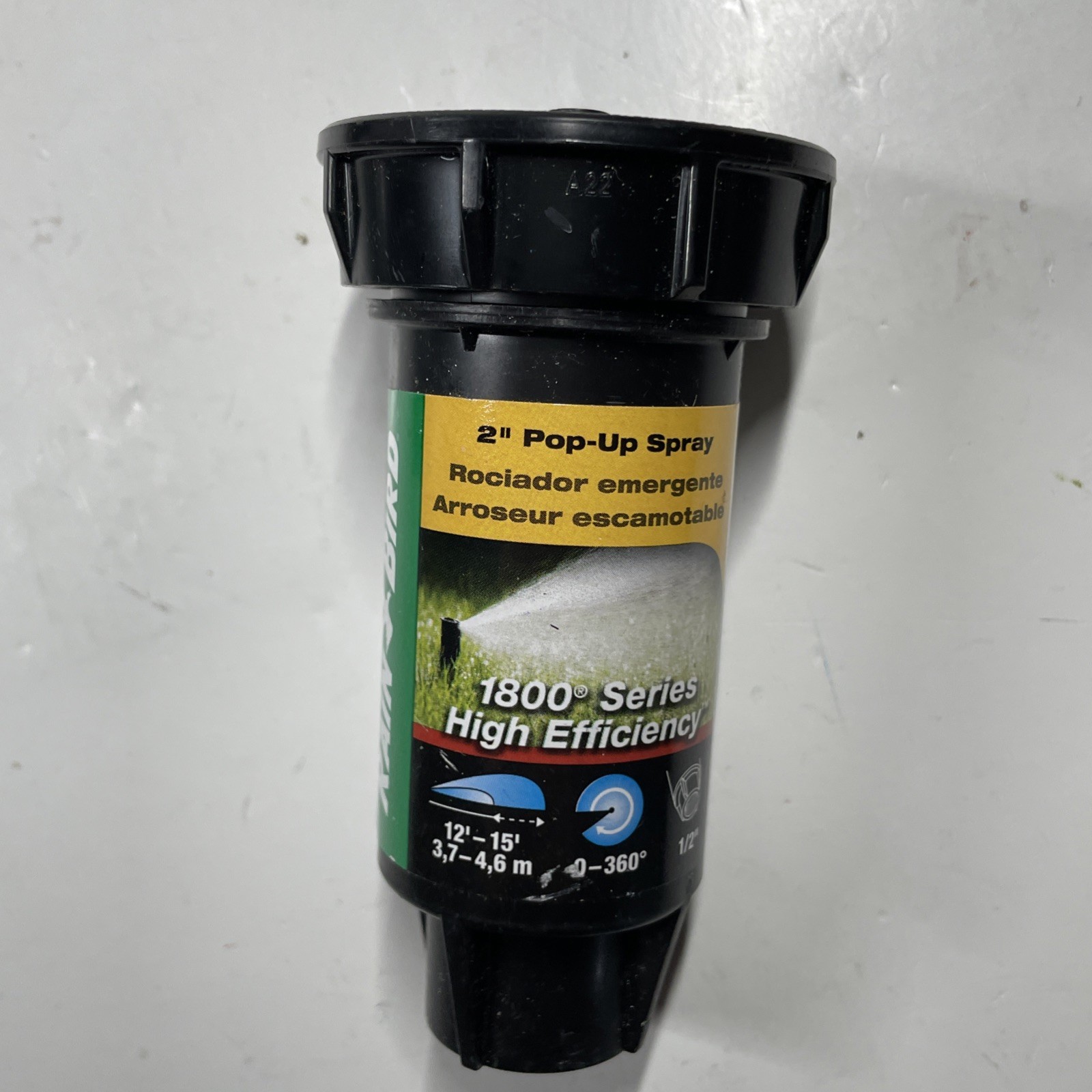 Pack of 2 – RAIN BIRD 1802HEVN15 Spray Head for Shrubs,4inH,Plastic,Steel 40JJ77