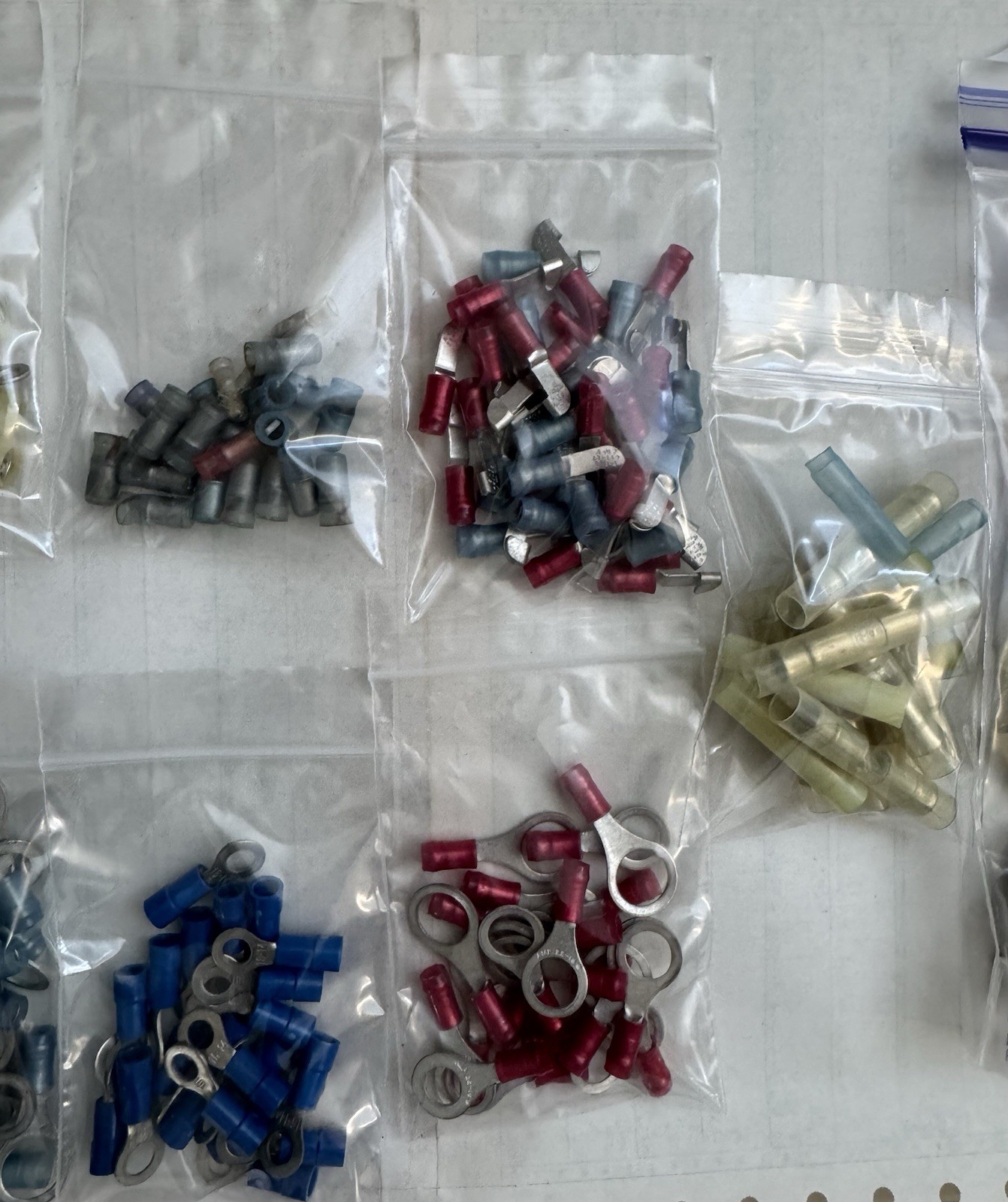 Red, Blue, Yellow Fork Terminal Vinyl Connector & Ring Terminal More Than 400New