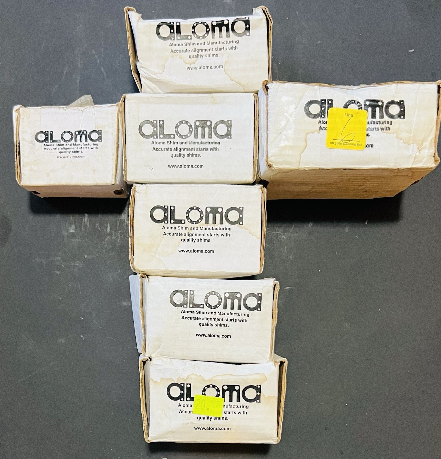 Aloma Shims SEVEN Boxes Multiple sizes and thicknesses. BRAND NEW