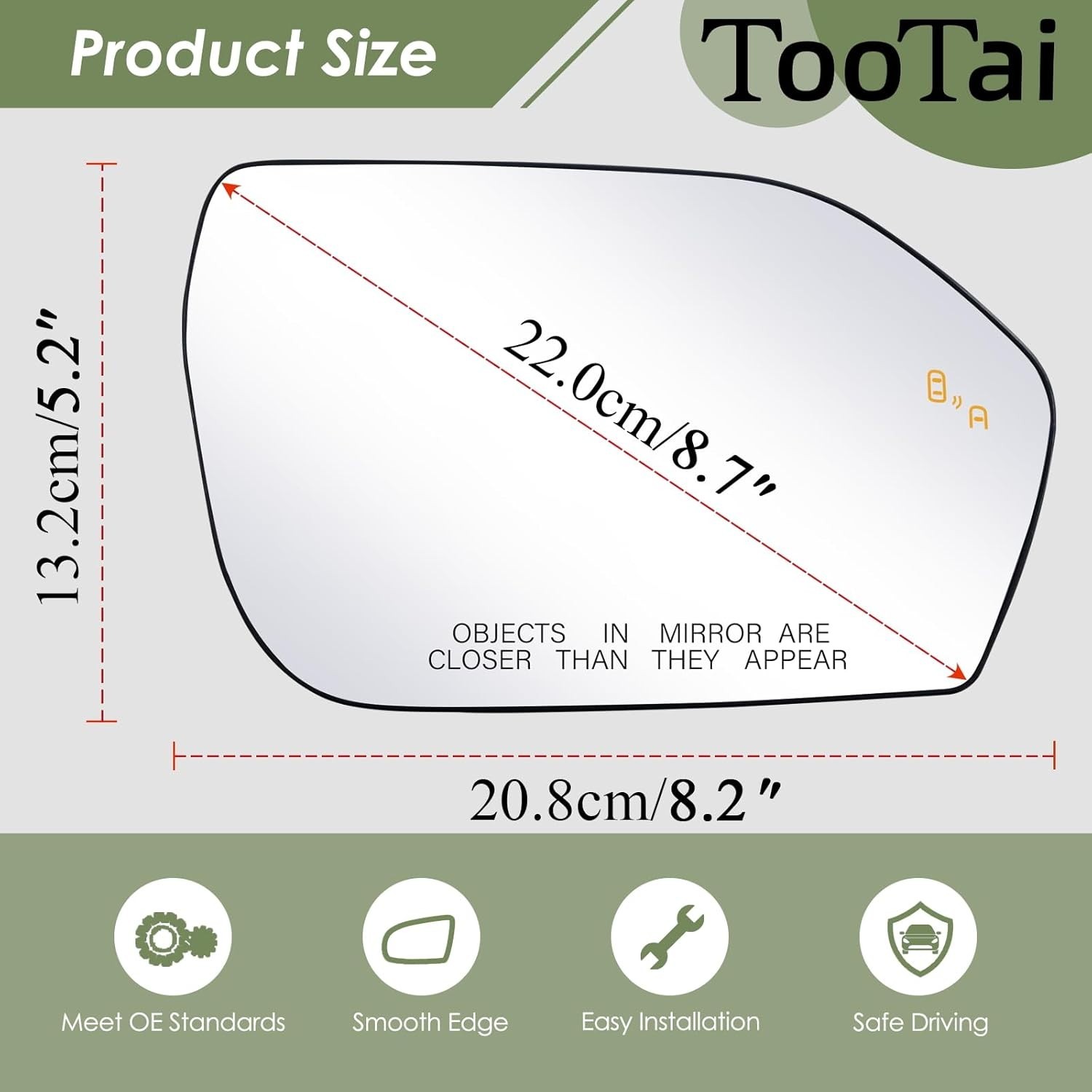RH Mirror Glass Ford Explorer 2020-2025 Heated Blind Spot LB5Z17K707B (71 ký tự)