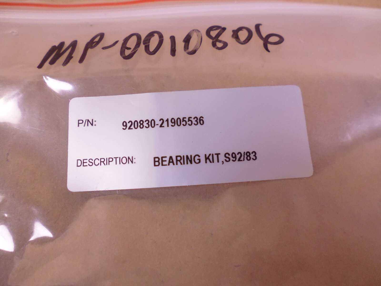 Bray 920830-21905536 Bearing Kit S92/83 + Seal Kit S92/63 920630-21904560