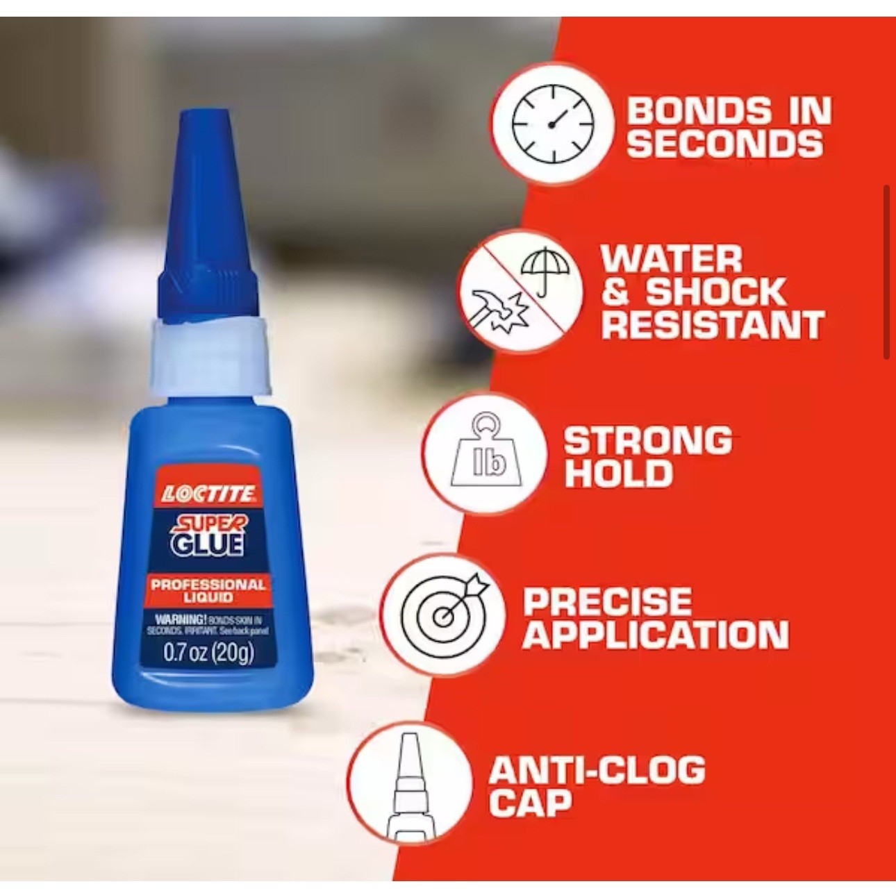 Loctite Liquid Professional Super Glue 20-Gram Bottle (1365882)