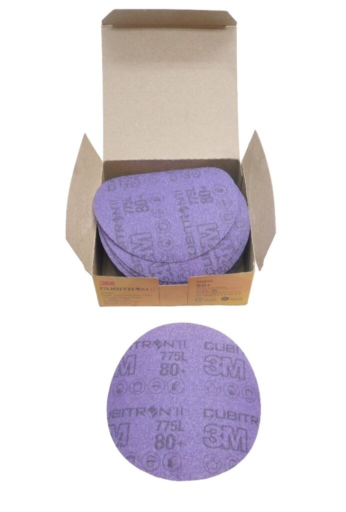 BOX OF 50 NEW 3M 86846 HOOKIT PAPER DUST FREE DISCS 732U, 80+ GRADE, 5″ DIA