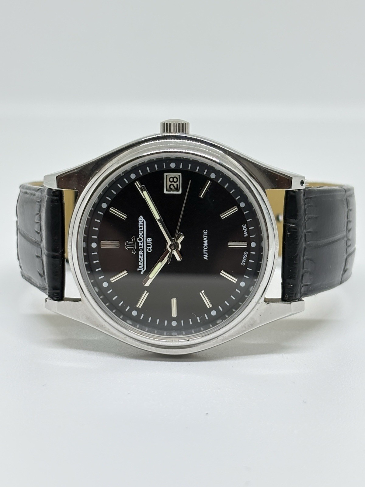 Vintage Jaeger-LeCoultre 25 Jewels Automatic Swiss Made Men’s Watch Black Dial