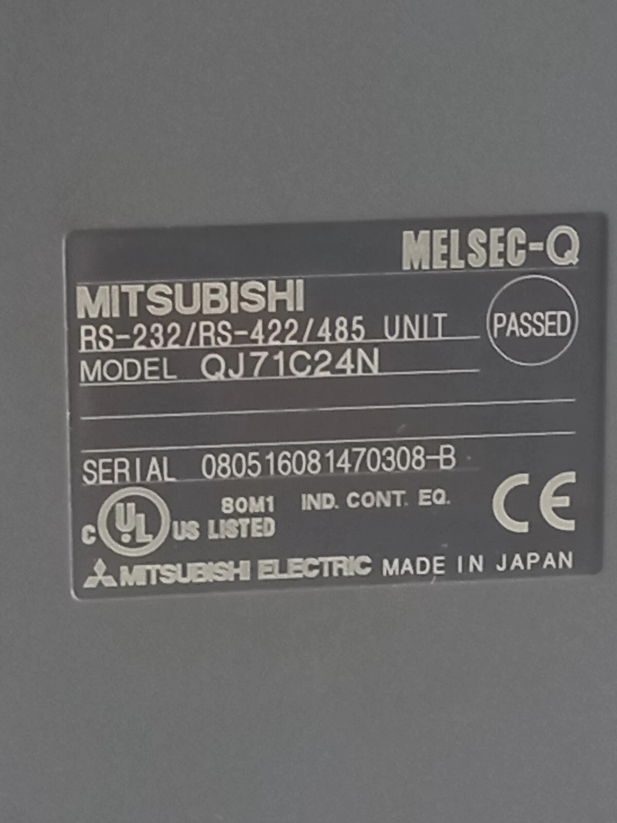 MITSUBISHI QJ71C24N RS-232/RS-422/485 Unit used