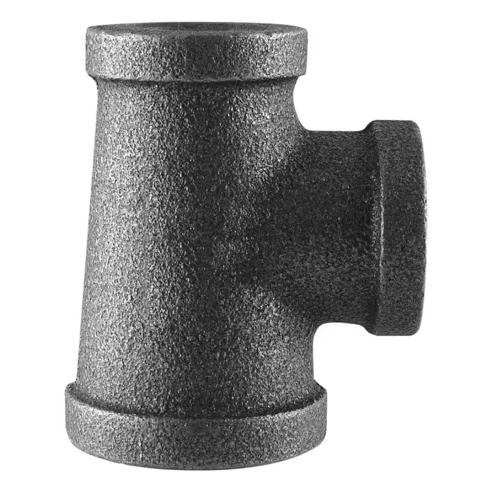 1 In. X 1 In. X 3/4 In. Black Iron Reducing Tee