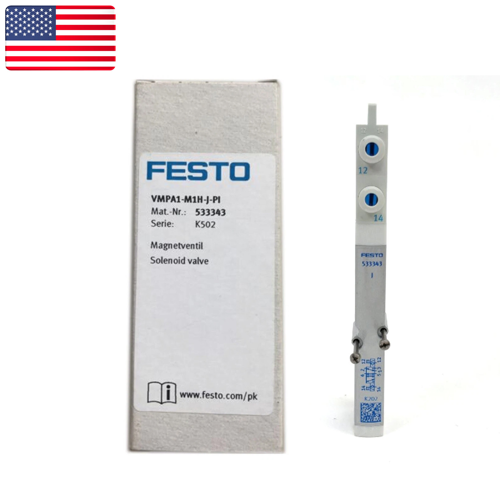 NEW FESTO VMPA1-M1H-J-PI 533343 Solenoid Valve – US Stock