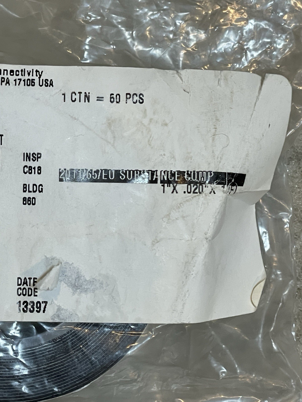 TE Connectivity 605262-1 Fusion Tape 1″ x .020 x 10FT New Surplus