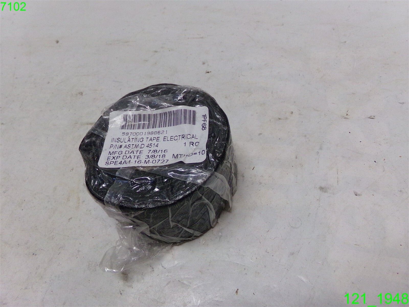 1 ROLL OF ELECTRICAL INSULATING TAPE ASTM D 4514 1PF68 – NEW