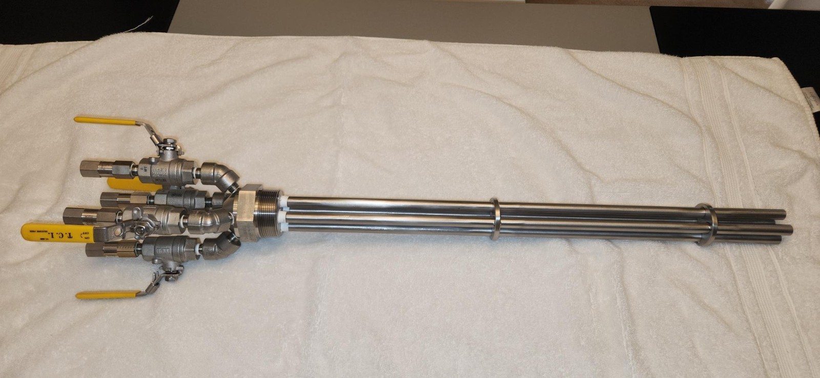 Eddington Q4-316-200-CVK, 316 SS 4 port boiler rocket for water treatment