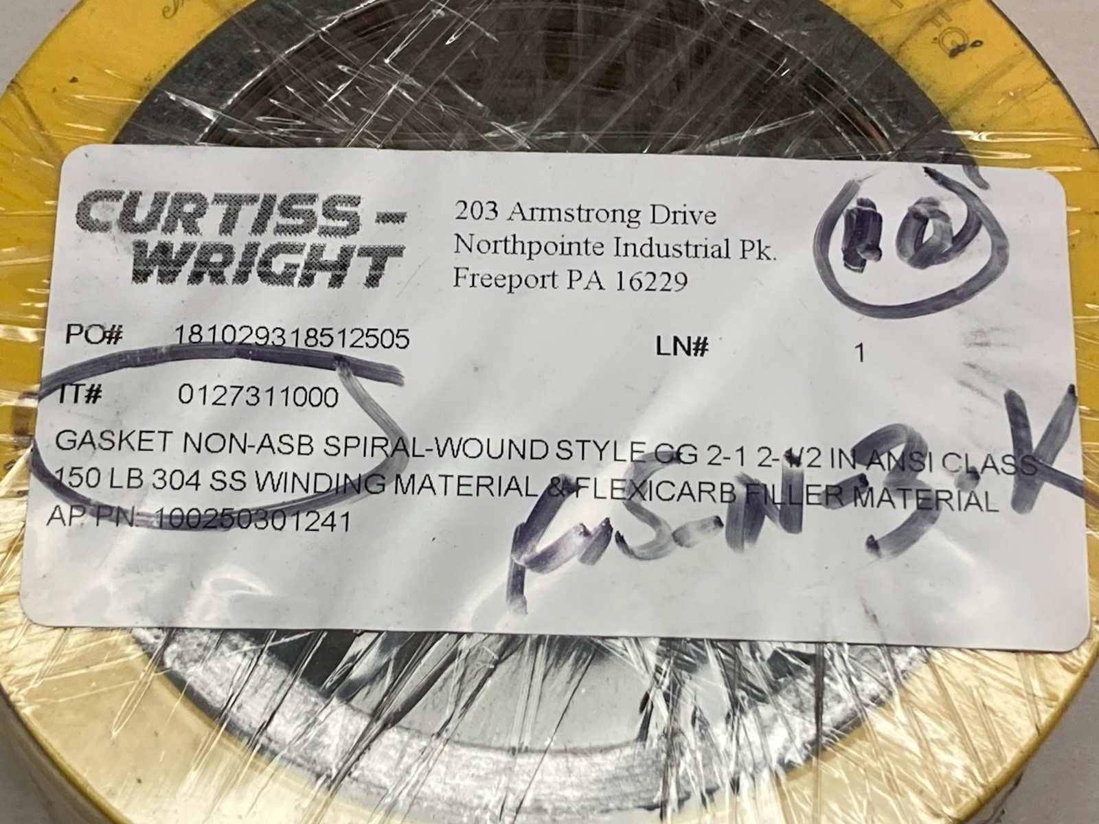 Curtiss-Wright,0127311000,Gasket Set LOT OF 10