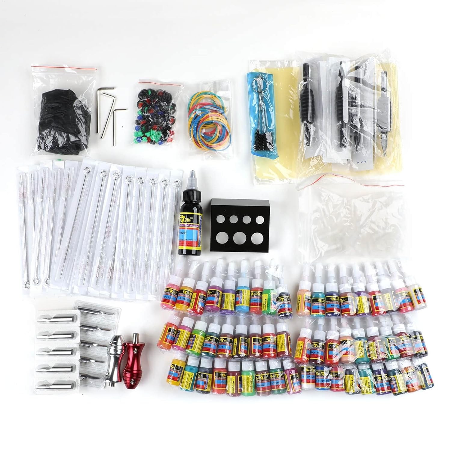 Tattoo Complete Tattoo Kit 4 Pro Machine Guns 54 Inks Power Supply Foot Pedal ..