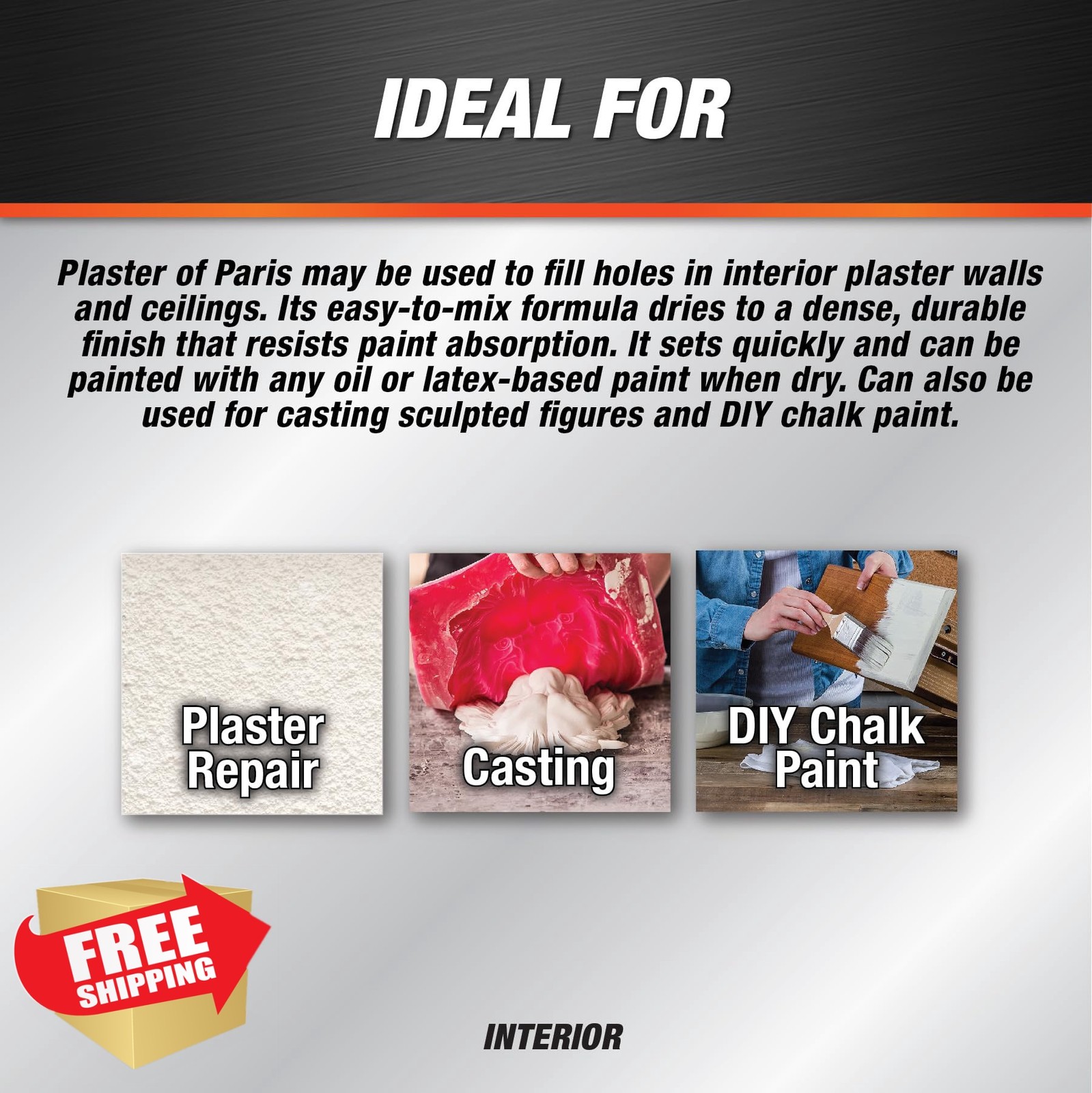DAP Plaster of Paris White 4 Lb Tub