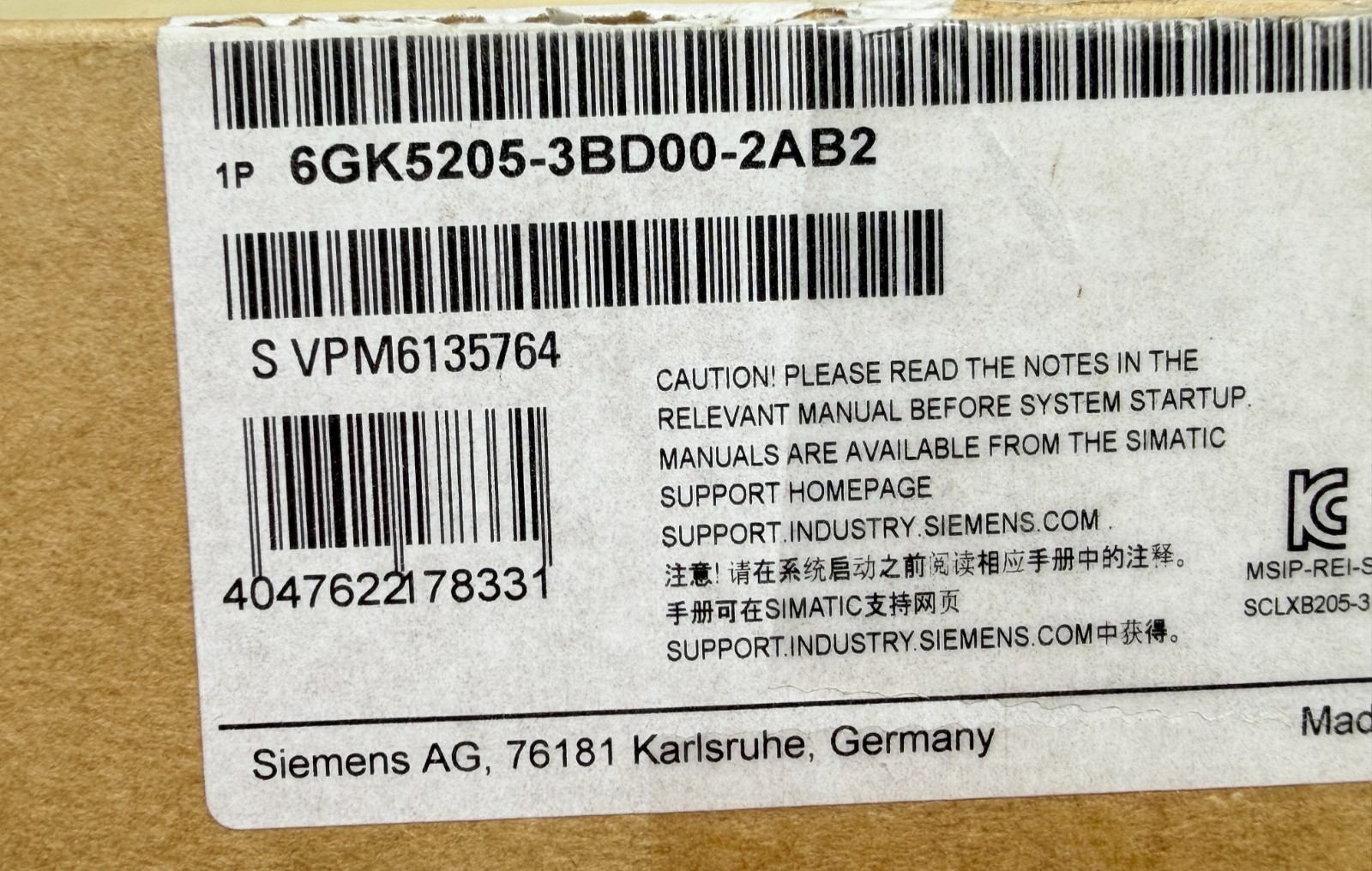 Siemens 6GK5205-3BD00-2AB2 Scalance XB205-3 Industrial Ethernet Switch