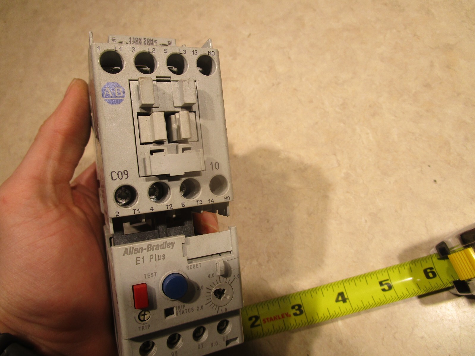 ALLEN BRADLEY, 100-C09*10 CONTACTOR, W/OVERLOAD 193-EECB, R0510