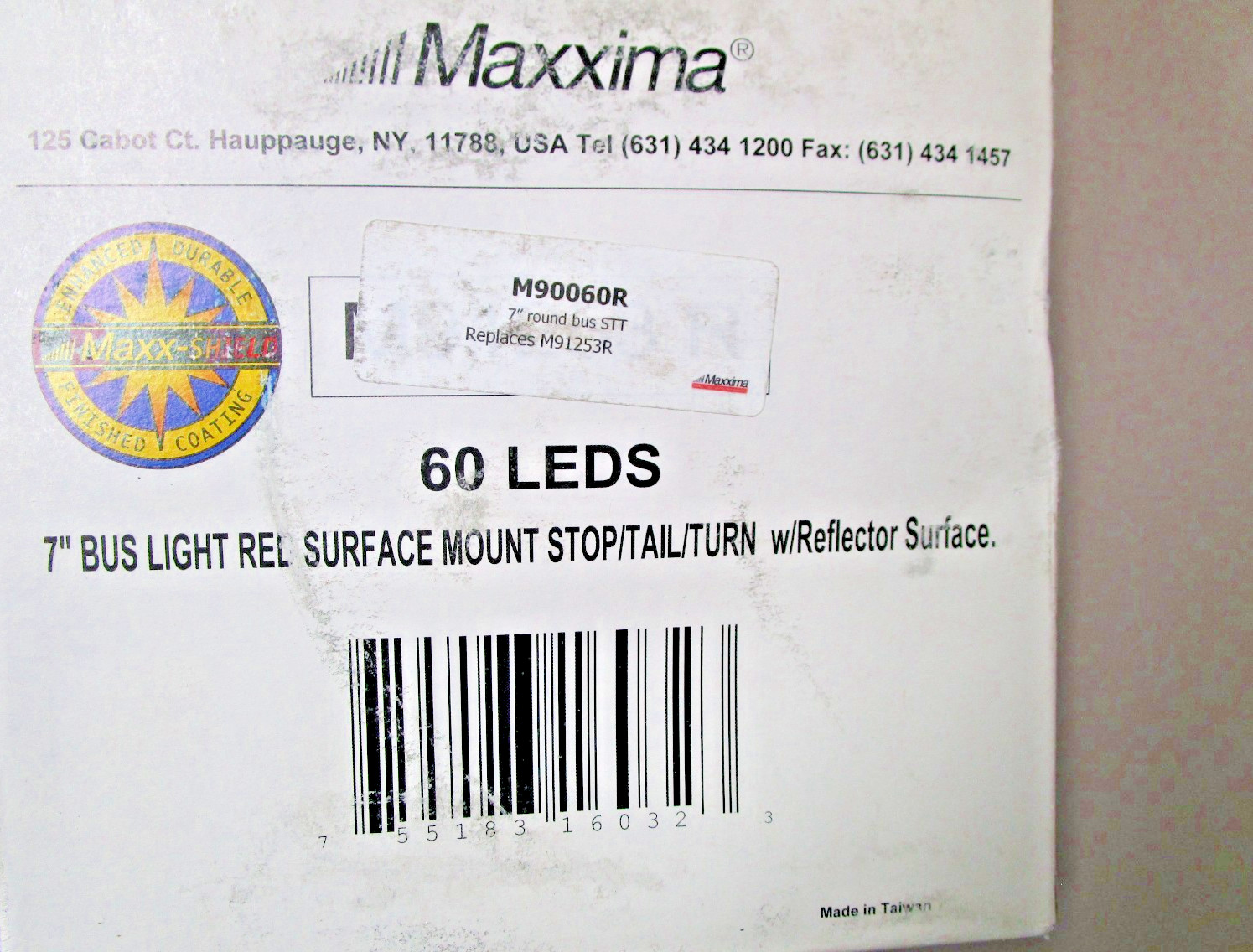 Maxxima M90060R LED 7″ Red Stop / Tail / Turn Light 7.7 – 14 VDC