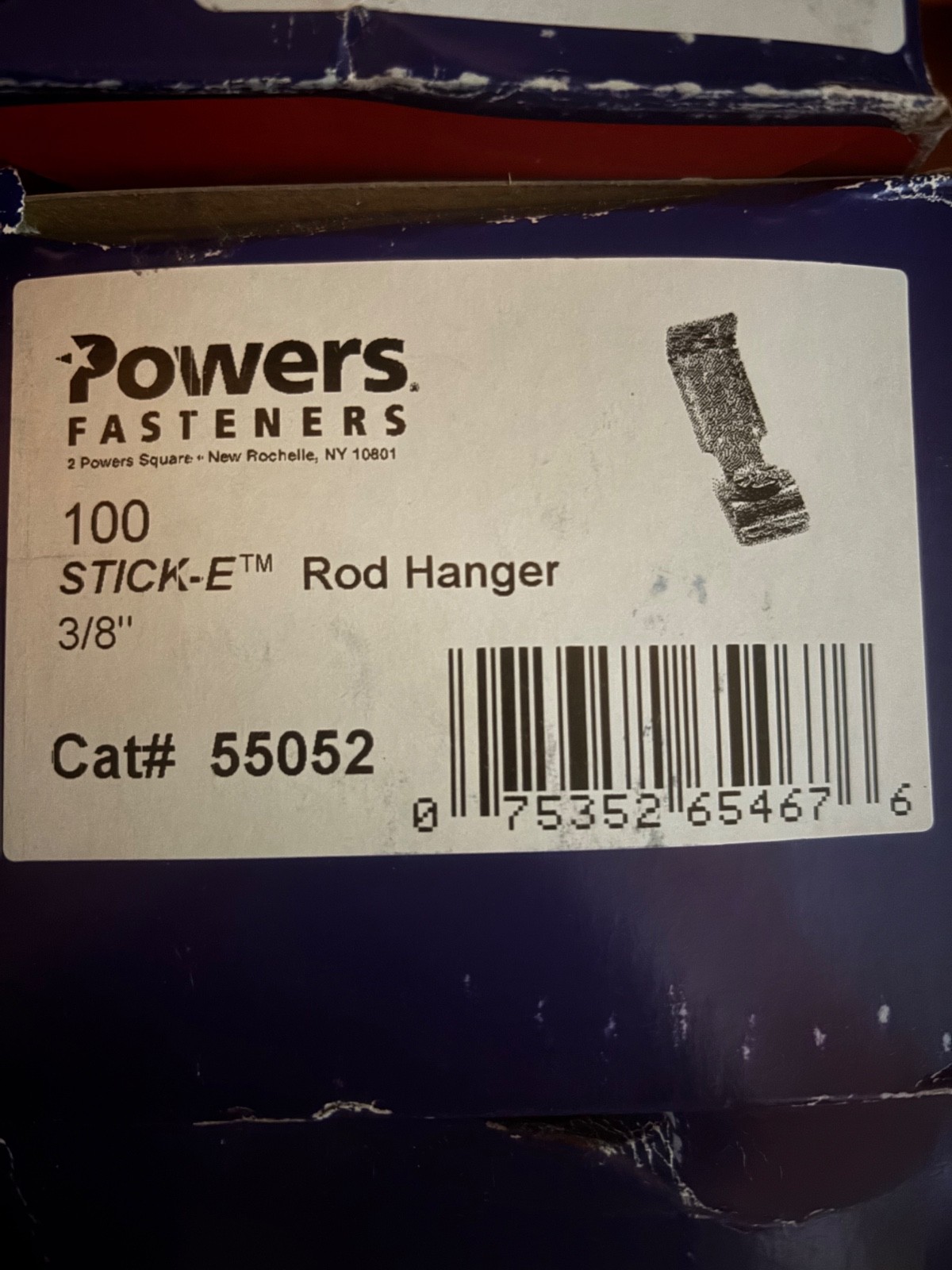 (100) Powers Fasteners Stick-E 55052 3/8″ Rod Hangers