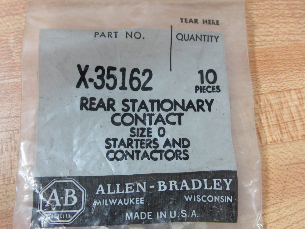 Allen Bradley X-35162 Rear Stationary Contact X35162 (Pack of 10)