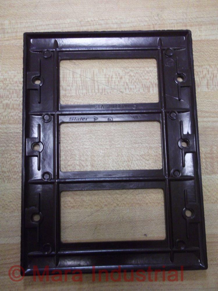 Slater Brown 3 Gang Wall Plate Electrical Pack of 8