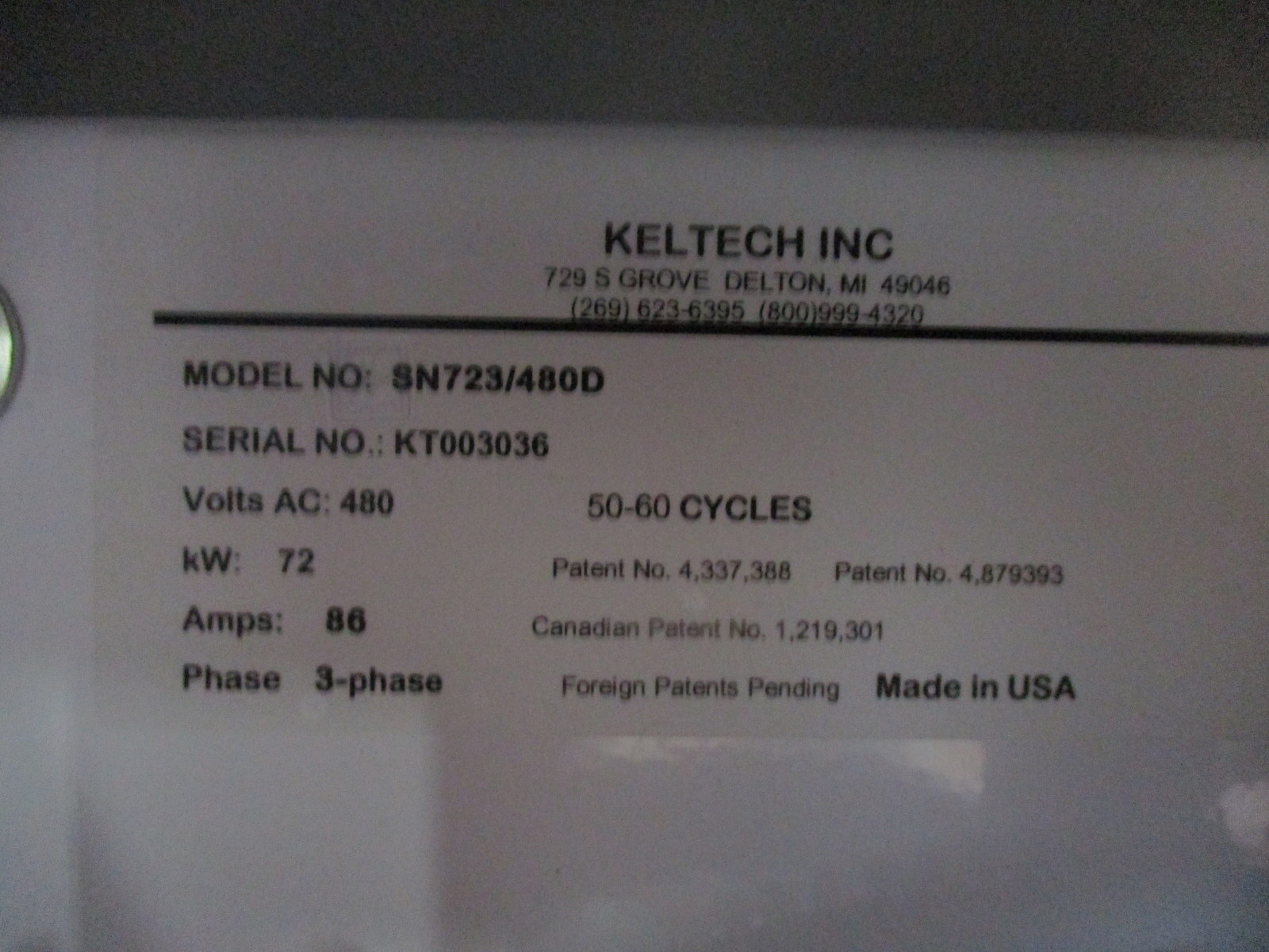 Keltech SN723/480D AcuTemp Safety Shower Heater