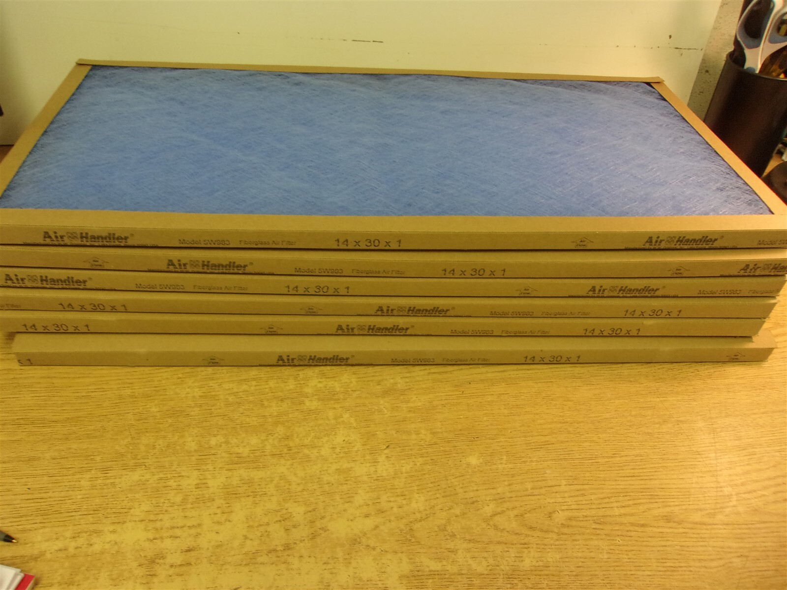 NEW Air Handler Air Filter Fiberglass 5W983 14x30x1, Lot of 6 *FREE SHIPPING*