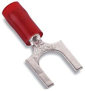 Thomas & Betts RA1163, Fork Terminal, Ins Nyl Fork Term 22-16 Blt 1/4In, 1 PC