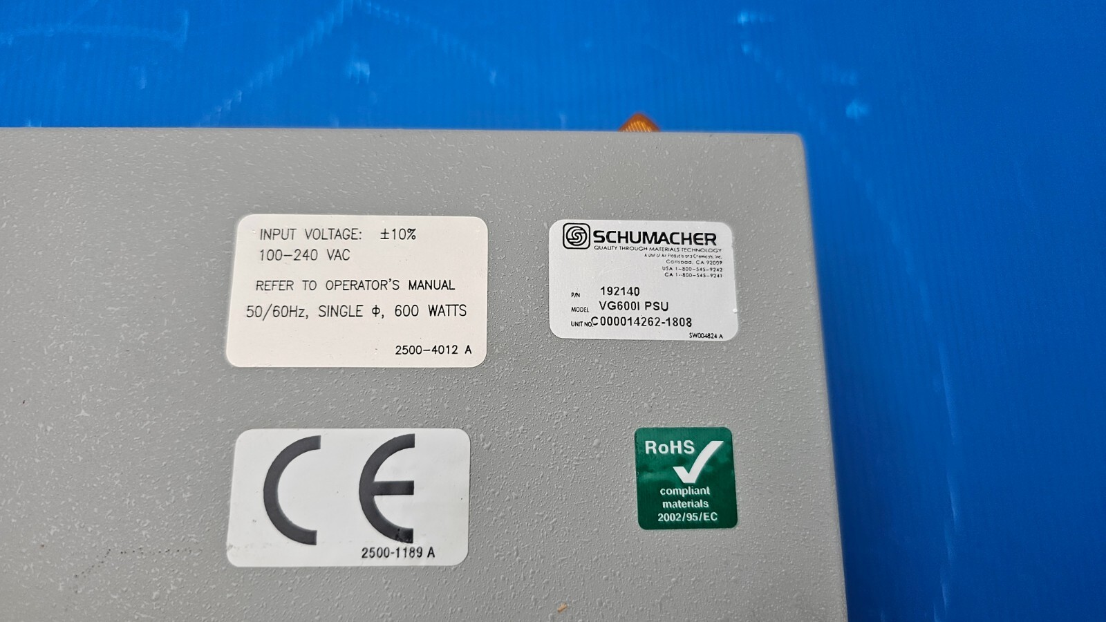SCHUMACHER 192140 VG600I PSU