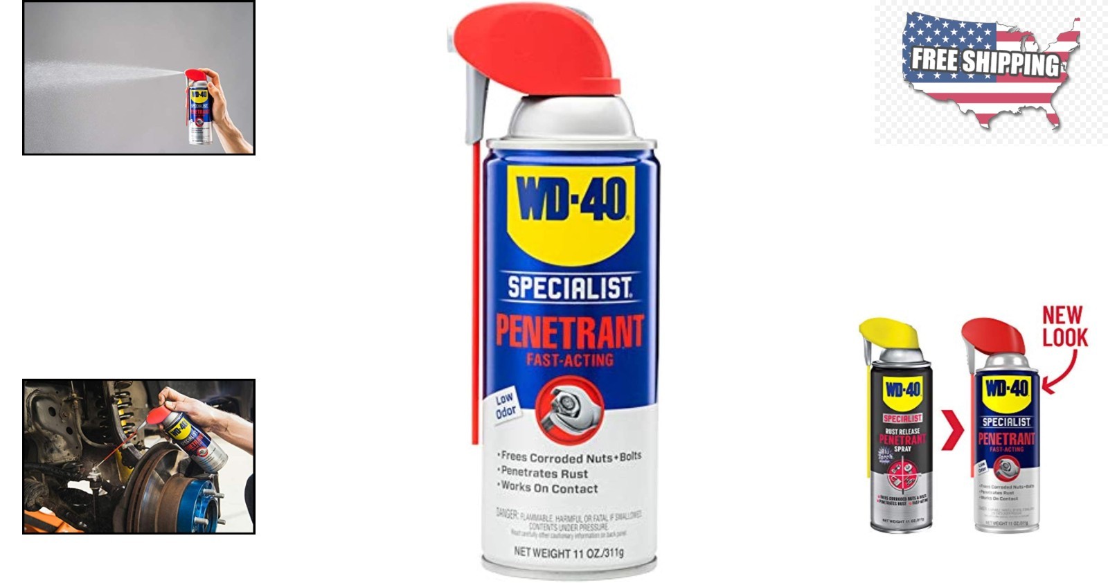 Fast-Acting 11 Oz. Penetrant with Smart Straw – Safe for Metal, Rubber & Plastic