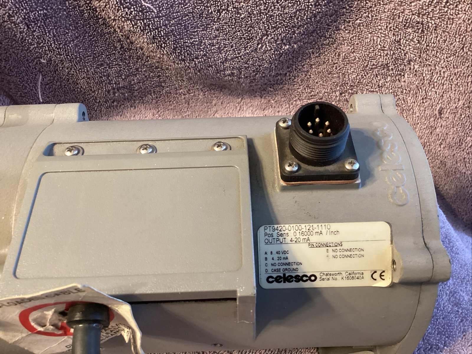CELESCO PT9420-0100-121-1110 CABLE EXTENSION POSITION TRANSDUCER… 😀