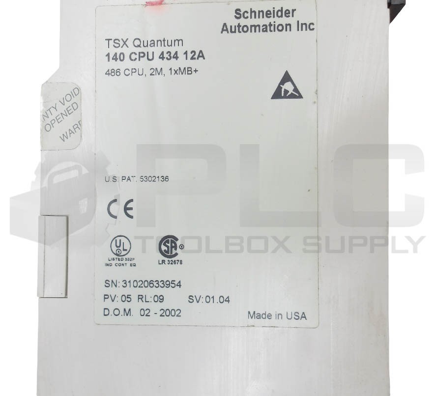SCHNEIDER AUTOMATION 140CPU43412A MODICON QUANTUM CPU MODULE
