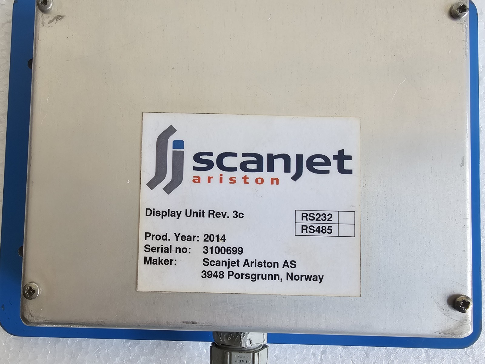 SURVEYOR SYSTEMS SCANJET ARISTON TANK MONITORING DISPLAY UNIT TDU REV.3C