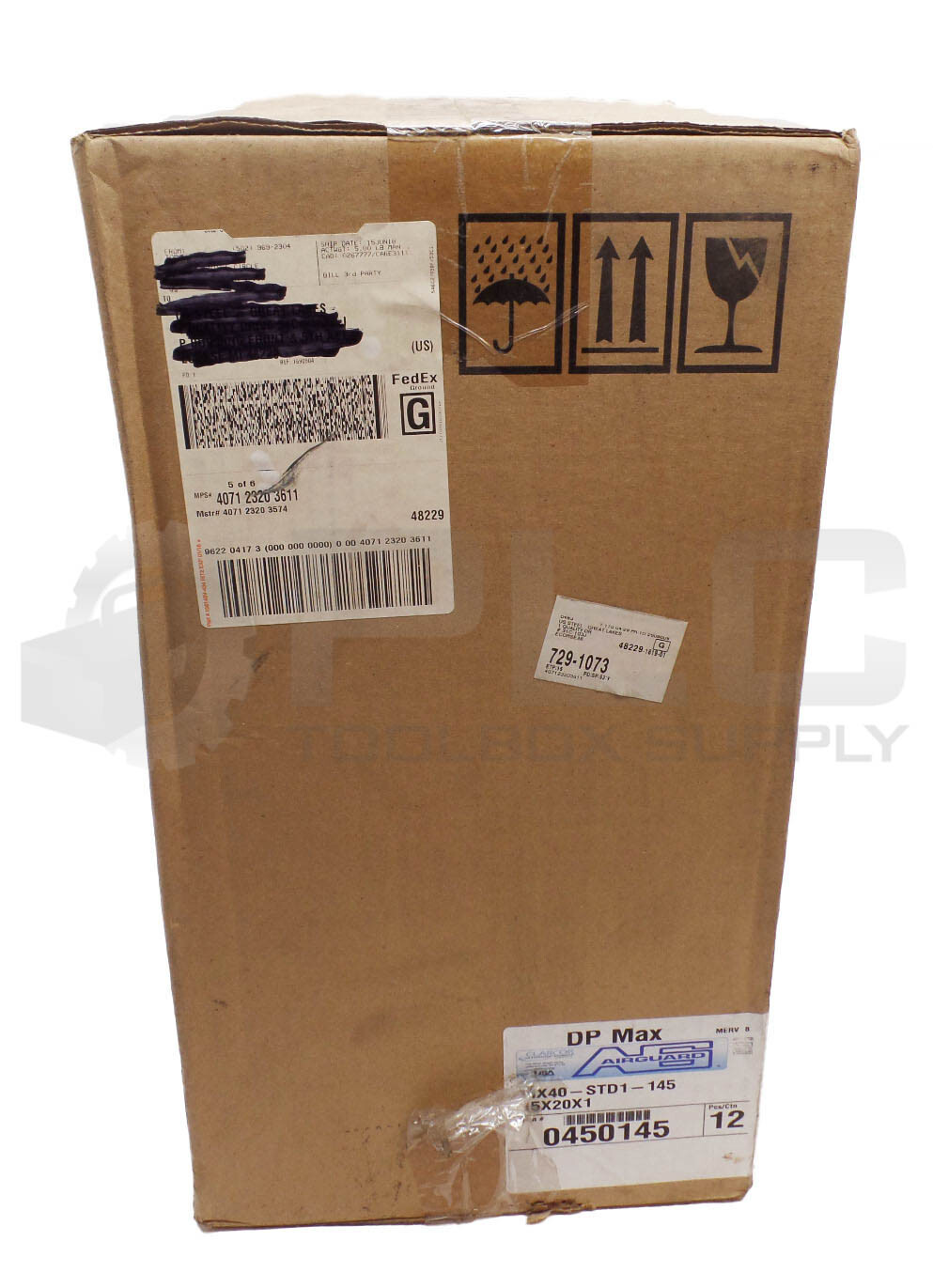 SEALED NEW BOX OF 12 AIR GUARD MX40-STD1-145 AIR FILTER 15X20X1 MERV 8
