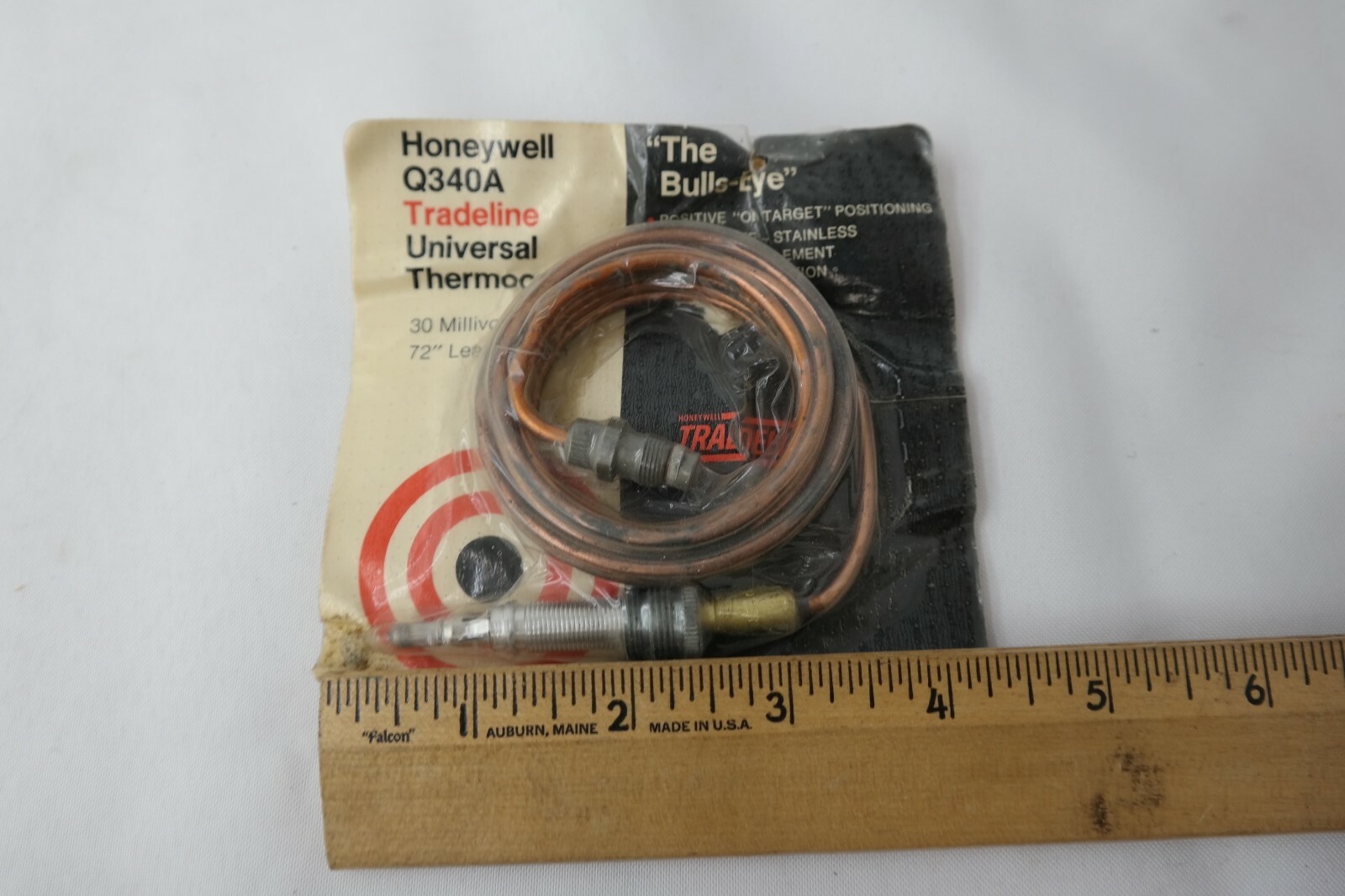 Honeywell Q340A Tradeline Universal Thermocouple The Bulls Eye 72″ Lead NOS T5
