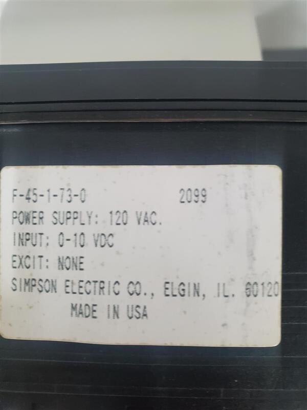 SIMPSON ELECTRIC Digital Panel Meter,Process, F45-1-73-0