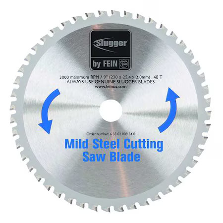 Fein 63502009540 Circular Saw Blades, Mild Steel, 9 In