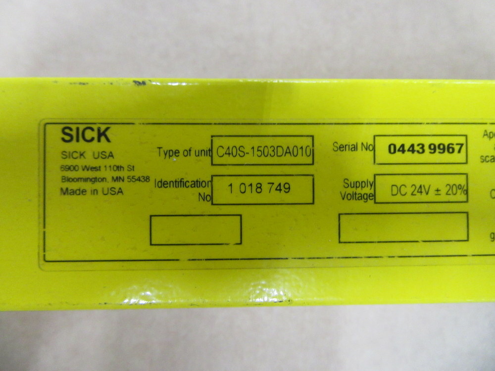 Sick C40S-1503DA010 Light Curtain Sender 1 018 749