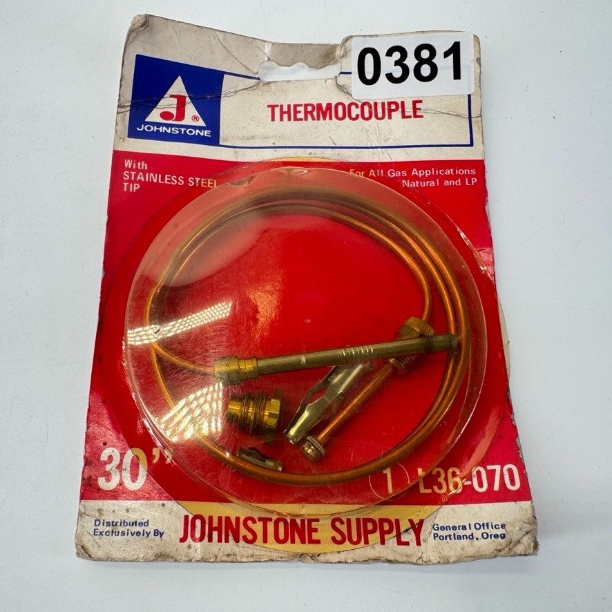 NOS Johnstone 30″ Thermocouple L36-070 – New Old Stock