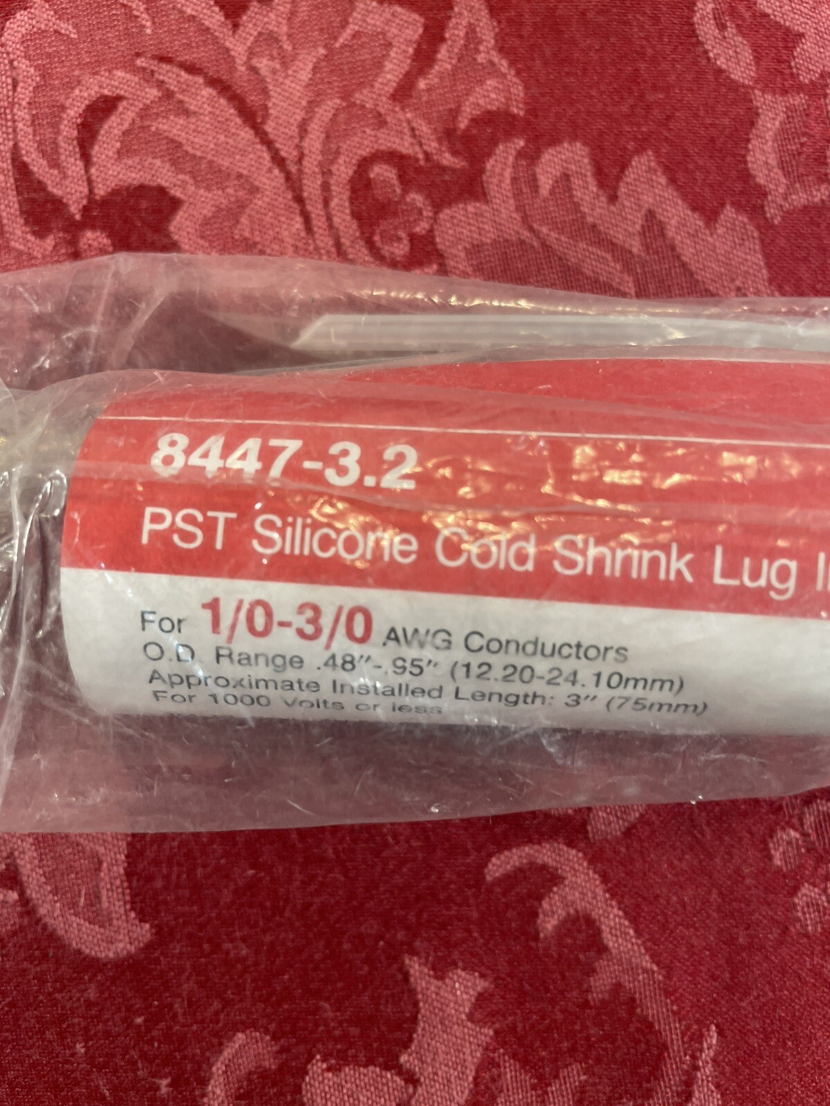 3M 8447-3.2 Shrink Tubing,0.56In Id,WHITE ,3In
