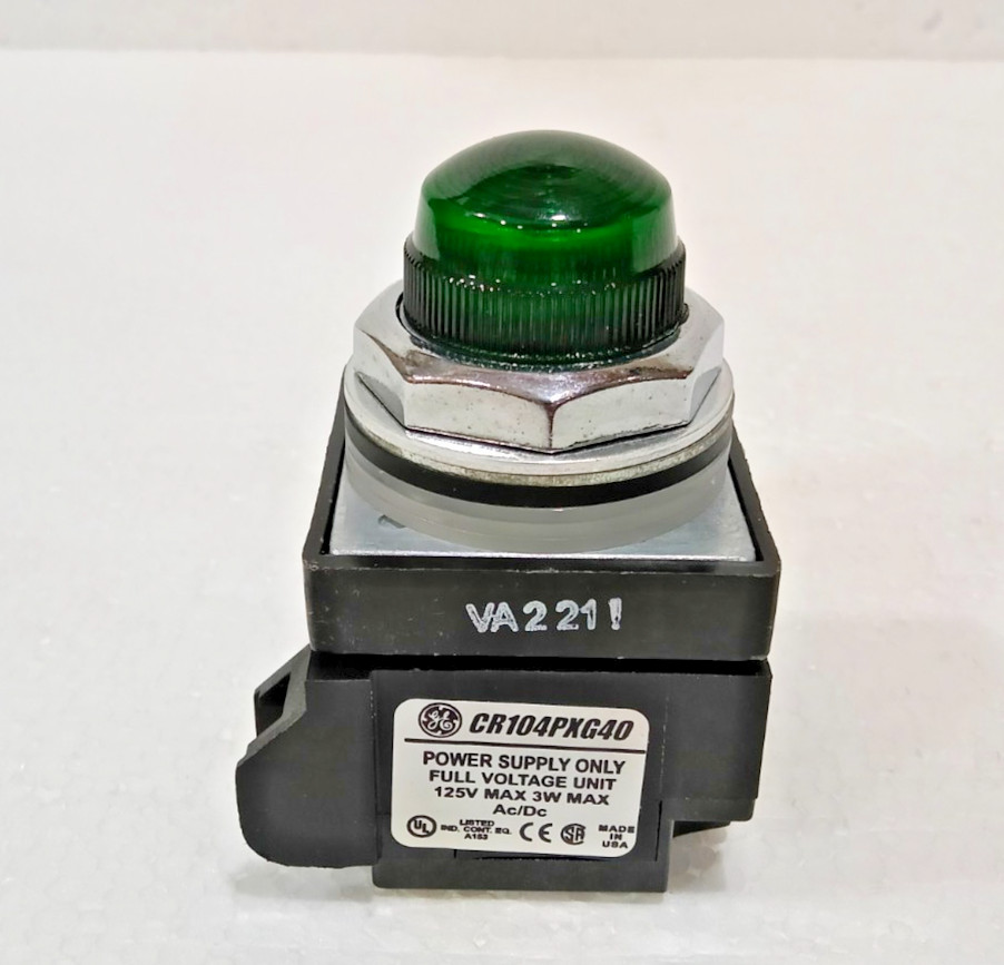 *NEW NO BOX* GENERAL ELECTRIC CR104PXG40 LAMP GREEN LED OIL TIGHT 125 VDC/DC