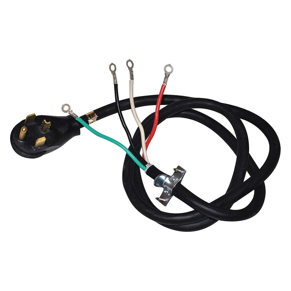 WHIRLPOOL PT400L Four Wire 30-Amp Dryer Power Cord,4 Ft 49X267