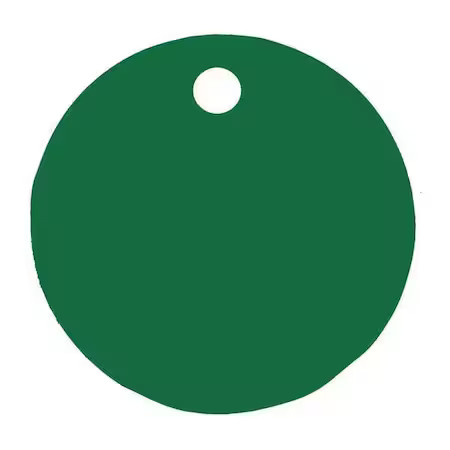 C.H. Hanson 43086 Blank Tag, Aluminum, 3 In H X 3 In W, 3 In Dia., Green,