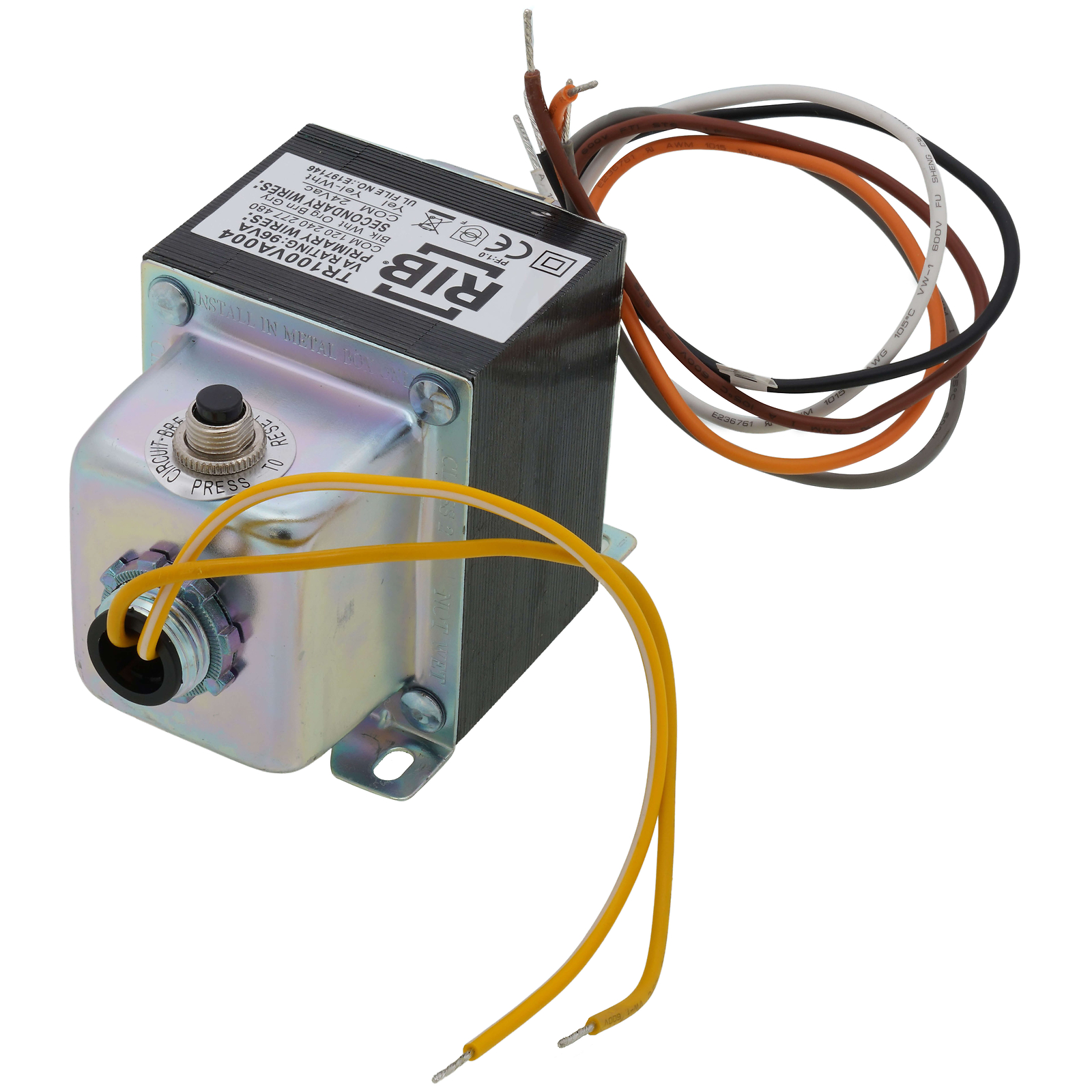 Functional Devices TR100VA004 – Transformer 100Va|120/240/277/480-24V|Dual Hub|C