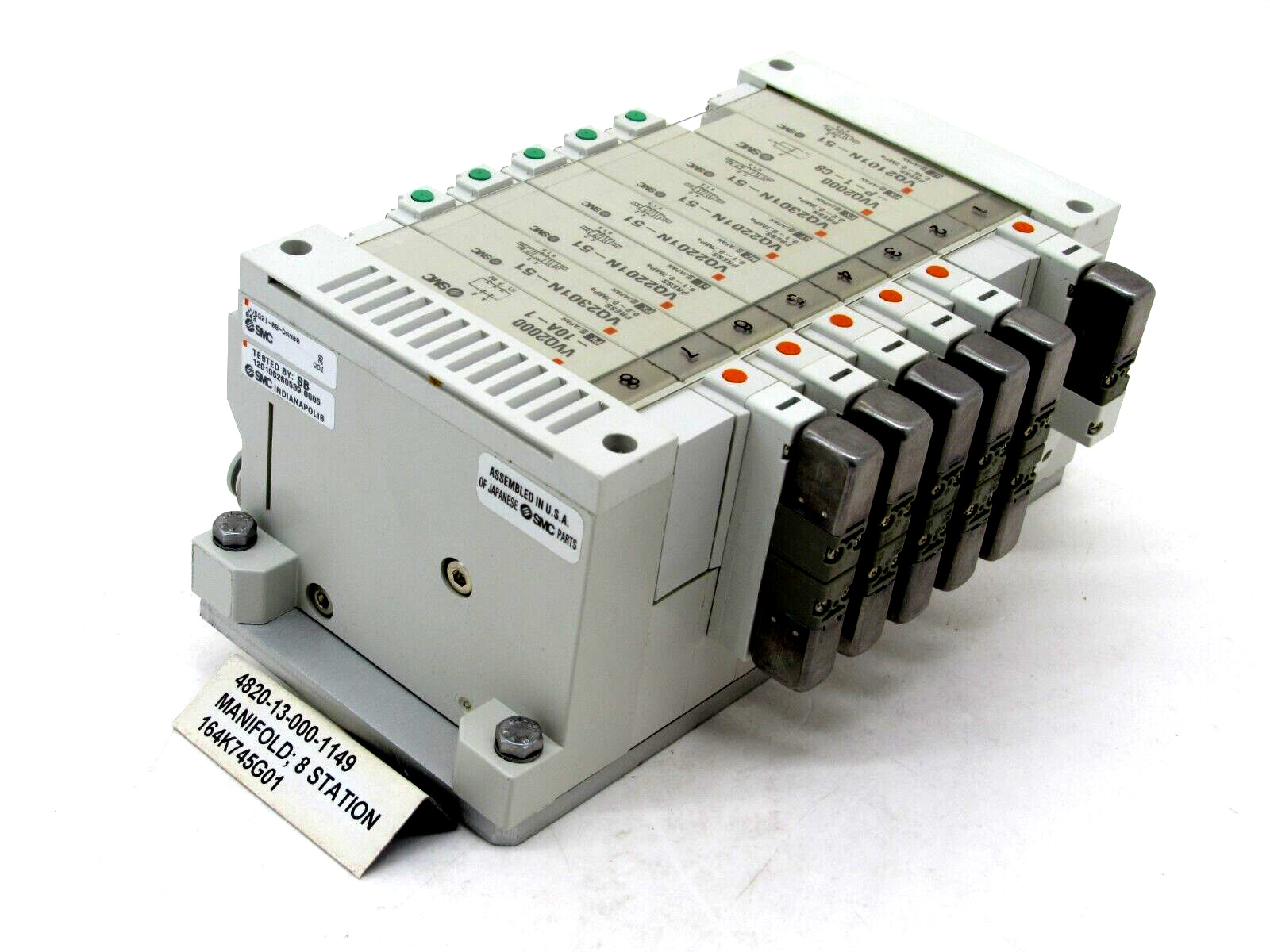 NEW SMC 164K745G01 MANIFOLD 8 STATION VV5Q21-08-DAN00