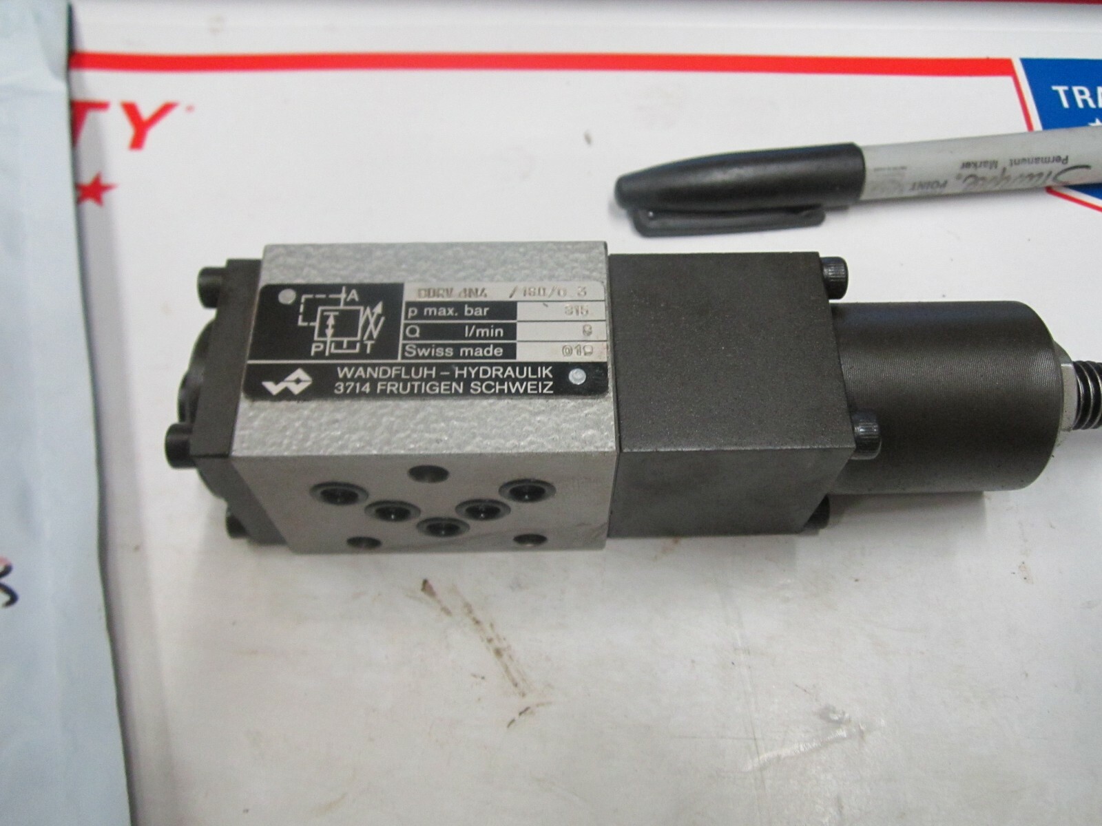 WANDFLUH HYDRAULIK BDRV DN4 /160/0.3 MAX BAR 315 L/MIN 8 NOS SHELF WEAR , G5