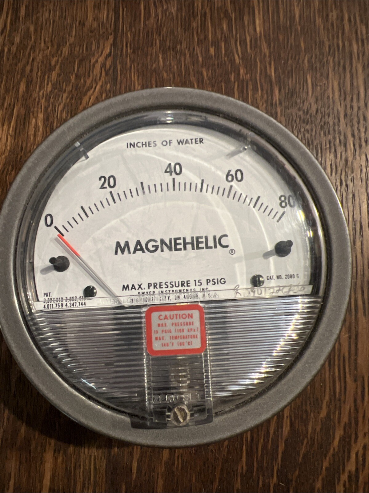 New Dwyer 2080 Magnehelic Differential Pressure Gauge (0-80″ w.c.)
