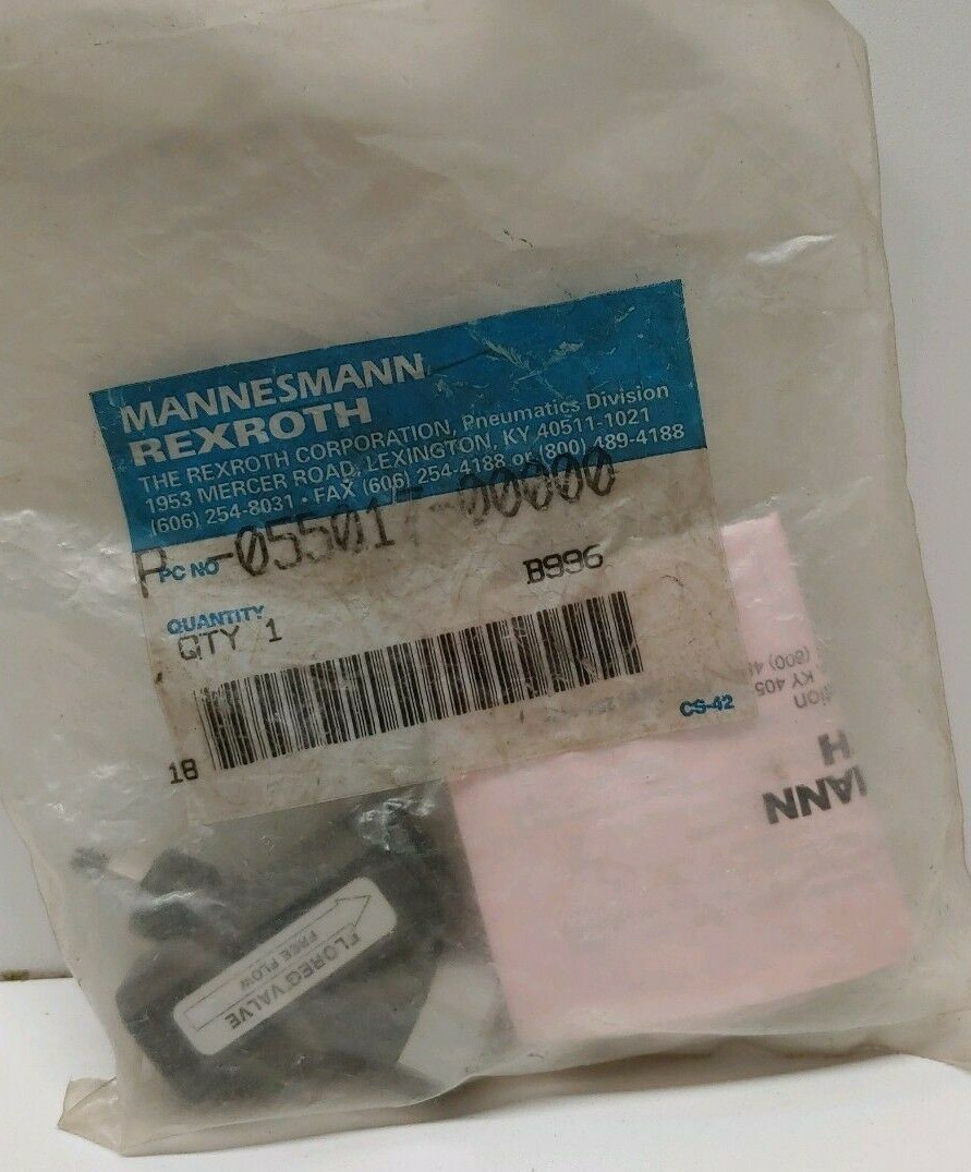NEW OLD STOCK! REXROTH 250 PSI 1/8″-B FLOW CONTROL VALVE P-055017-00000