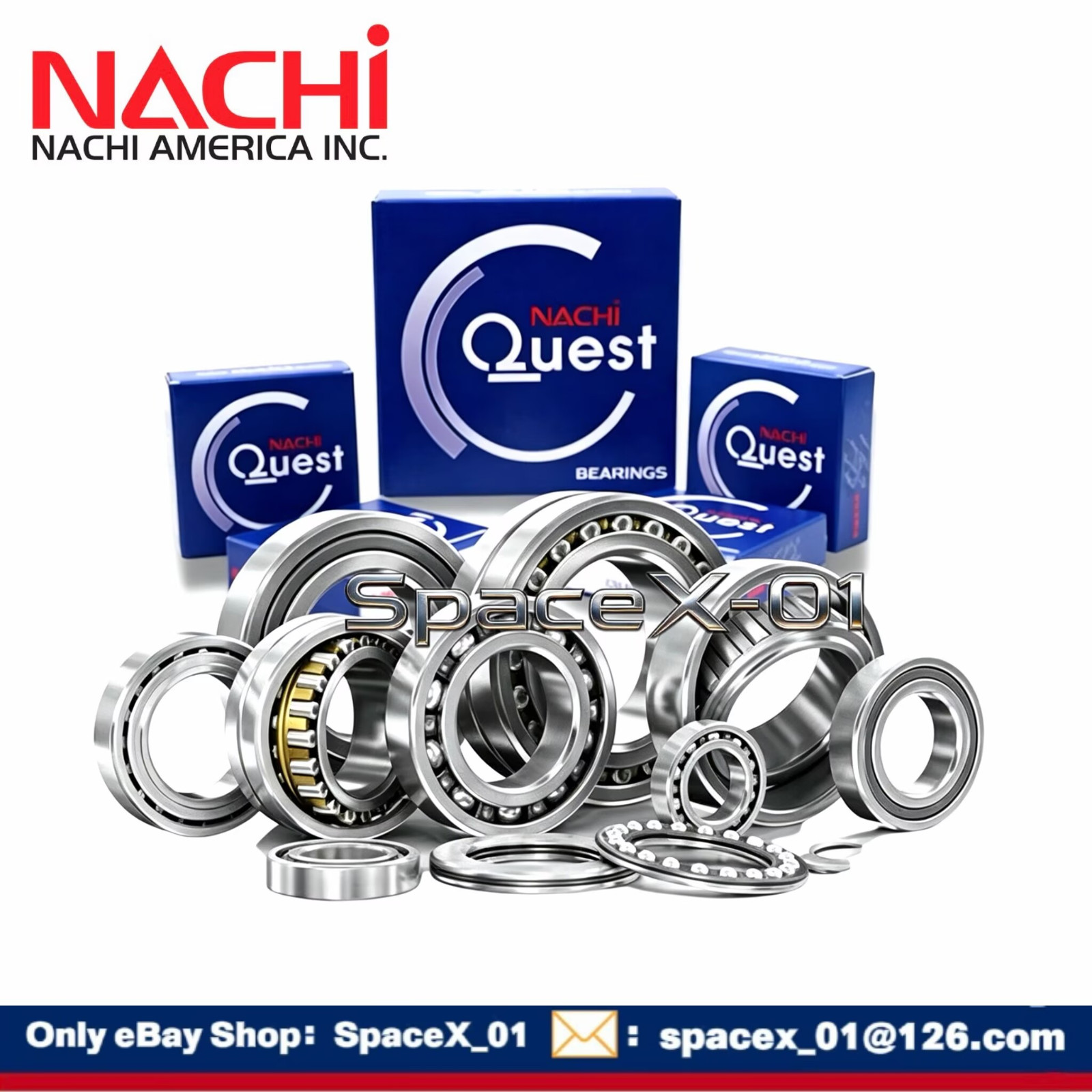 NACHI 6006ZZE Deep Groove Ball Bearings 30x55x13mm.