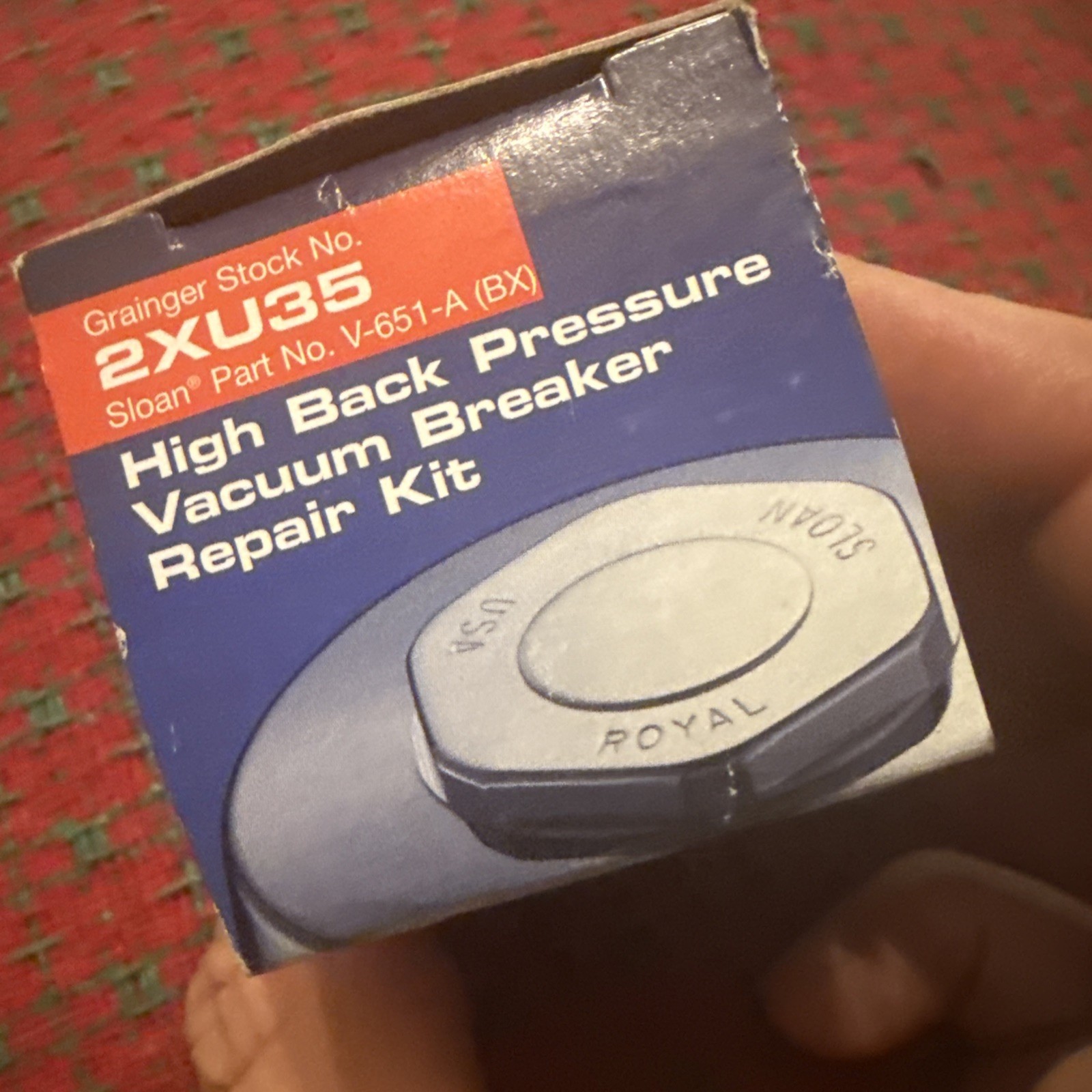 (2) Sloan 2XU35 High Back Pressure Vacuum Breaker Repair Kit – NOS 2pc