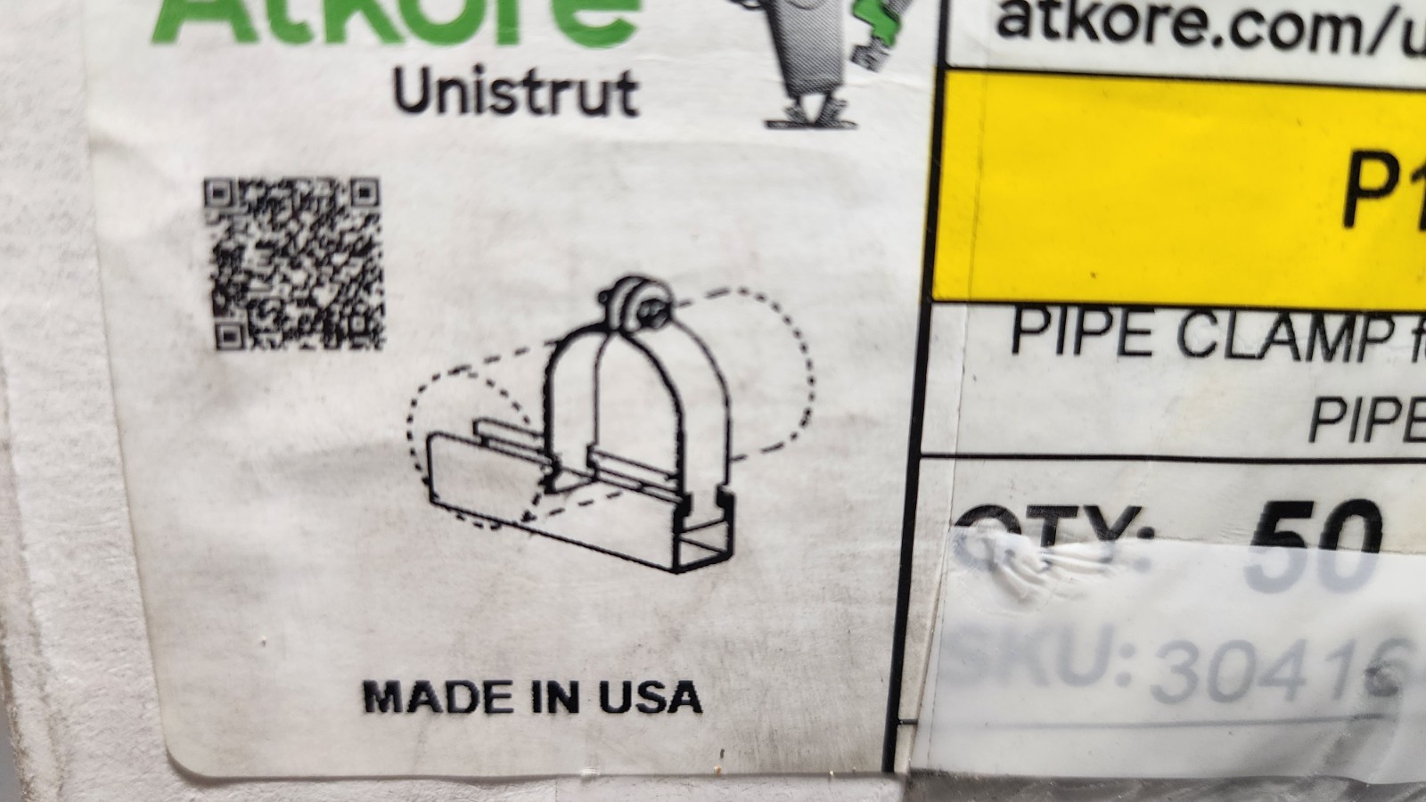 ATKORE P1117AS EG UNISTRUT PIPE CLAMP FOR 2″ (Qty 50)